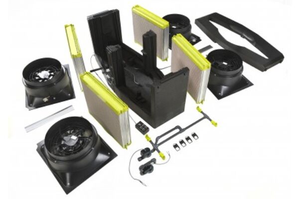 Modulair systeem in EPP voor verdampingsinstallatie. HSV the particle foam engineers